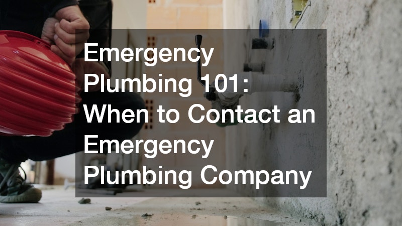 Emergency Plumbing 101  When to Contact an Emergency Plumbing Company